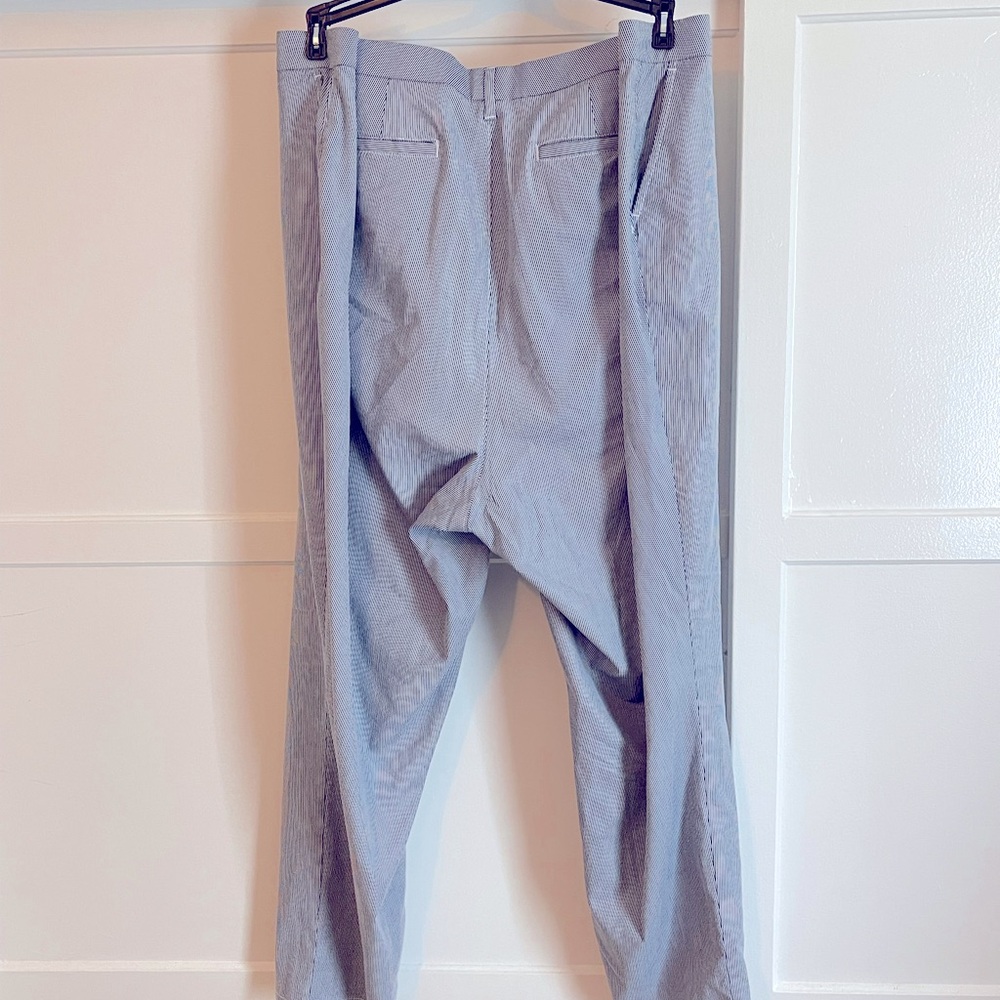 Navy/White Pinstripe Size 24 Tommy Hilfiger Cotton Slacks - Picture 3 of 9
